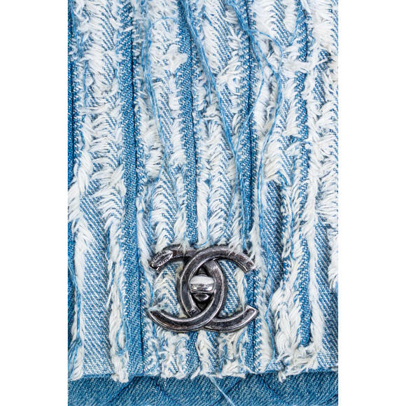 Chanel Denim Fringe CC Crossbody Chain shoulder Bag - Picture 5 of 9